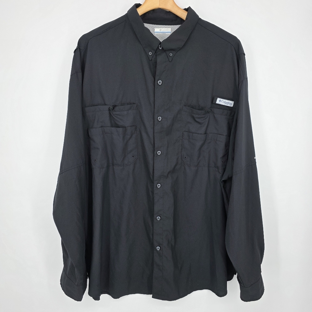 Columbia Black Long Sleeve Button-Down Shirt